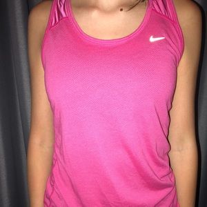 Pink nike dri fit tank top. Size small